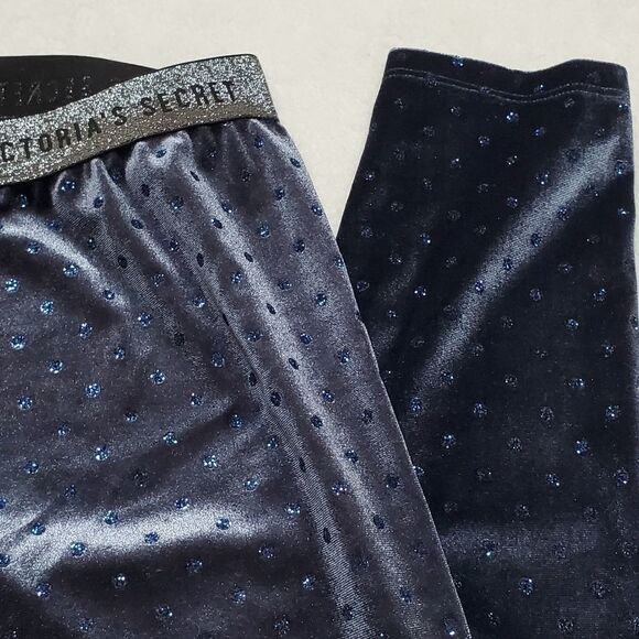 VICTORIA'S Secret The Velvet Skinny Glitter Polka-dot Mid Rise Skinny Leggings - Picture 5 of 9